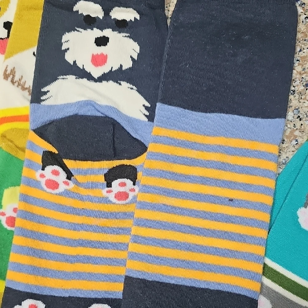 Women's Colorful Animal Dog Patterned Socks Set Size 4-10 NWOT